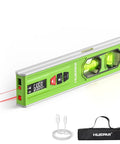 3 In 1 Laser Level And Distance Meter With Magnetic Torpedo, 9 Inch Spirit Level, LED Display, USB C Rechargeable with accessories