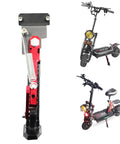 Universal Kickstand Bracket For Motorcycles Dirt Bikes And Scooters With 55mm Hole Spacing, shown in steel and anti rust finish