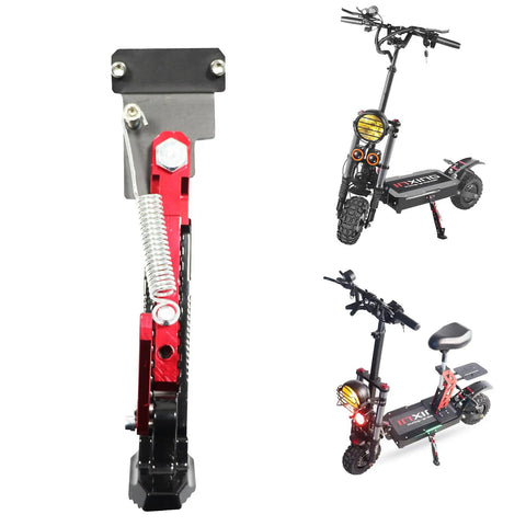 Universal Kickstand Bracket For Motorcycles Dirt Bikes And Scooters With 55mm Hole Spacing, shown in steel and anti rust finish