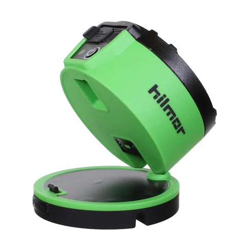 Mini Rechargeable Spotlight With Magnetic Base and Dual Power Modes in green, shown partially open