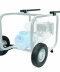 C402 90 Wheel Kit For Roll Frame With 10 Inch Semi Pneumatic Tires On Steel Wheels Includes Steel Clamps And Handle Built To Take A Beating And Smooth Rolling On Any Roll Frame