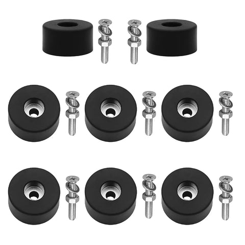 8 Pack Beefy Heavy Duty Anti Vibration Rubber Feet With Stainless Steel Nuts And Washers for generators and speaker cabinets