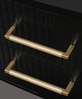 10 Pack Solid Zinc Alloy 5 Inch Center To Center Slim Square Bar Cabinet And Drawer Handles Gold Knurled Dresser Pulls