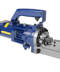 Cordless Electric Rebar Cutter RC-20 Portable Hydraulic Cut-Off Machine Brushless Motor side view with handle and blade.