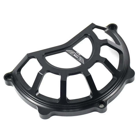 Premium Heavy Duty Vented Black Dry Clutch Cover Straight Fire Cooling System for Monster 1000 with glossy finish.