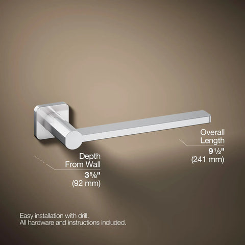 Parallel Towel Arm Bathroom Mount For Easy No Fuss Towel Access Wall Mount Towel Holder For Hand Towels Coordinating With The Parallel Collection Modern Chrome Finish Durable Steel Construction Simple Install