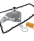 CVT Transmission Filter Oil Pan Gasket Kit RE0F10D 31728-28X0A with filter, pan, and gasket for Nissan Altima, NV200, Rogue, Qashqai, QX50
