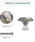 Snowy Owl Lily Valley 1.1 Inch Cabinet Knobs Set Of 2 Stainless Steel Aluminum Alloy Drawer Handles with owl design