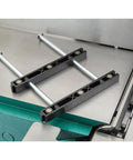 Magnetic Jointer Knife Setting Jig For 4 To 8 Inch Jointers With High Speed Steel Blades Durable Polycarbonate Body In Black on jointer table.