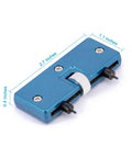 Watch Back Remover Tool Kit With Adjustable Case Holder For Screw Off Backs, shown with dimensions for precise DIY repairs.