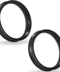 38mm Black Silicone Ear Gauges Tunnels Plugs Kit Soft Flexible Rubber Double Flared Saddle Retainer For Piercing Jewelry Women Men One And A Half Inch