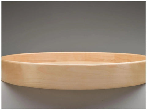 Premium Natural Wood Lazy Susan With Double Tier Spinning Design For Kitchen Corners and Adjustable Extension Shaft to Maximize Cabinet Storage Space Glides Smooth As Butter - 32 inch maple tier view.