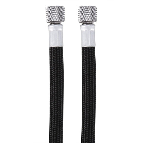 Built Tough Eva Airbrush Hose With One Eighth Inch Fittings Pumping Out Buttery Smooth Airflow While Skipping The Kink Drama For Your Daily Art Projects, black tubing ends with silver connectors.