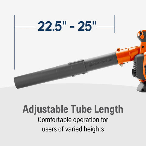 Adjustable tube of Gas Leaf Blower Vacuum Kit With Mulcher And Vac Bag 28cc 1.1HP 2 Cycle Handheld Blower 470 CFM 170 MPH Ergonomic Design