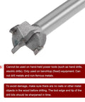 uxcell 16mm Forstner drill bit, tungsten carbide, gray wood hole cutter (close-up)