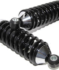 Rear Left And Right Street Rod Coil Over Shocks With Black Coated Springs 400 Pound Rate Smooth Ride And Precise Damping For Rear Suspension Five Eighth Inch Bolt Hole Beefed Up Street Performance Upgrade