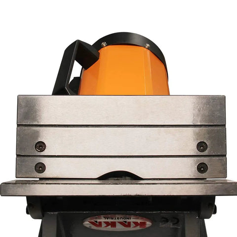 Portable Electric Chamfering Machine For Precision Straight Edge Milling Featuring Tough Tungsten Cutters And Hassle Free Smooth Operator Design For Heavy Duty Shop Work top view showing the motor and cutting edge.