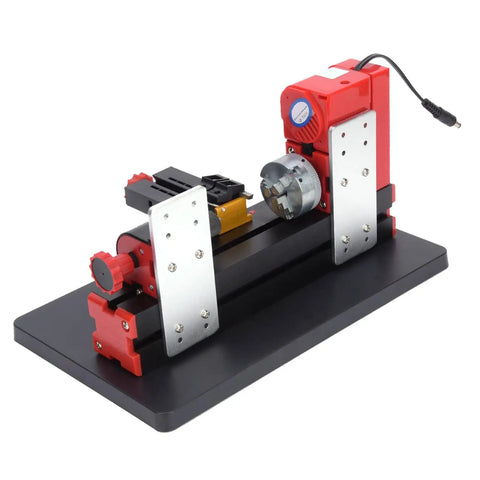 Domary 20K RPM Mini Motorized Lathe Machine For Wood And Metal Turning With Precise Z20002 Hobbyist Power Tool showing compact design.