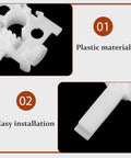 Close-up of a Dead Simple And Tough Vertical Blind Replacement Parts in white plastic showcasing easy installation features.