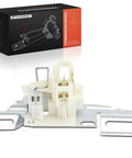 Heavy Duty Floor Mounted Headlight Dimmer Switch For Classic Chevy And Buick Rides, detailed view of white switch with metal bracket.