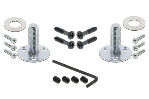 Installation hardware for Old School Deco Plate Crystal Egg And Dart Knob Set including screws and hex key