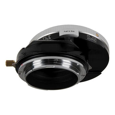 Tilt Shift Lens Mount Adapter For Pentacon 6 Kiev 60 Lenses On Canon EOS EF EF-S With Gen 10 Focus Confirmation Chip, Infinity Focus, 20mm Shift, 10 Degree Tilt, 360 Degree Rotation, black metal lens adapter with shift lever