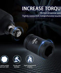 1 Inch Drive Jumbo Impact Socket Set With Heavy Duty Storage Case, socket close-up showing Cr-V steel and hex design