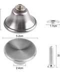 Heavy Duty Stainless Steel Pot Lid Handles Replacement Pack 4pc Rust Proof Knobs, 5.2cm base and 2cm screw