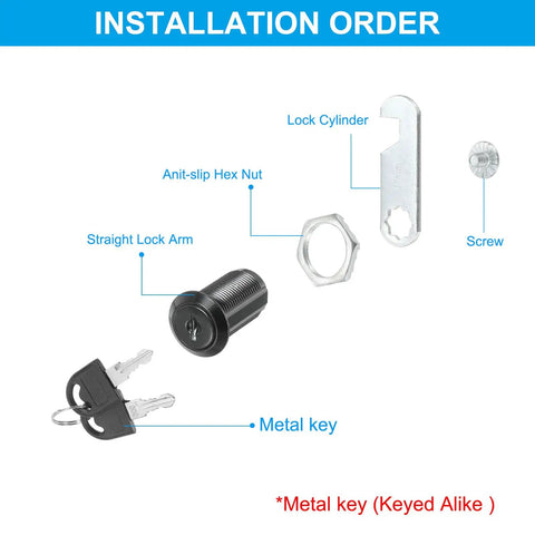 Tough As Nails Cam Lock Set With Keys For Cabinets Drawers Toolbox And Mailbox Top Shelf Zinc Alloy components installation guide.
