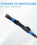 Grip Trainer For Golf Build Grip Strength Improve Swing Accuracy And Train Correct Hand Position For A Consistent Reproducible Swing All Levels Golf Training Aid attached to golf club
