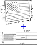 All American Patriotic Trailer Hook Cover And Lock Set For 2-Inch Receiver, Heavy Duty Aluminum Housing With American Flag Emblem