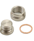 12mm Transmission Drain Plug Kit Weld-In Bung And Stainless Steel Plug With Washer For Oil Pan Sump Drain Fittings M12 X 1.25