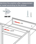 Installation diagram of 10 Pack Acrylic False Front Cabinet Clips With Screws For Kitchen Cabinets And Drawers demonstrating placement.