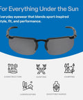 Lightweight Sport Polarized Sunglasses With Anti Fog And Scratch Resistant Lenses Built For The Daily Grind Featuring Fly Frames, black lenses.