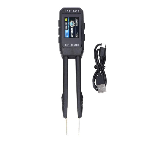 10KHz Digital Tweezers Multimeter for SMD Components with USB-C cable, 1.14 inch color display, auto-recognize LCR tester