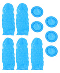 Top Tier Blue Butyronitrile Finger Sleeves 100 Count Anti Static Hand Guards in blue for tough jobs and wound care.