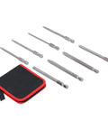 Thirty Piece Professional Magnetic Screwdriver Bit Set in Box With Durable S2 Steel Driver Bits For Electric Drill And Power Tools Perfect For DIY Home Repairs And Tough Jobs Without Hassle, open case