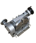 Top Shelf High Precision Motorized Rotary Indexing Table With Tilting Worktable And Worm Gears Built Different For Milling Machines, silver finish.