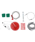 160 Foot Zip Line Kit With Stainless Steel Spring Brake Super Sturdy Galvanized Cable And Rust Resistant Trolley Quick Install components