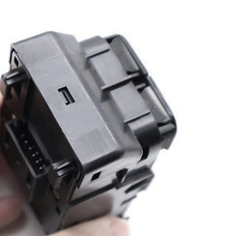 Close-up of Front Left Power Window Switch For Car Open And Close Button Console Replacement Part with durable black PP housing.