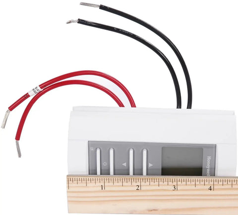 TL7235A1003 Line Voltage Pro Non Programmable Digital Thermostat with wires and ruler for scale