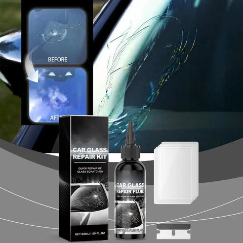 All-In-One Windshield Crack Repair Kit Upgrade 2026 Glass Repair Liquid for chips and cracks, DIY tool set view