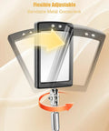 Inspection Mirror With LED Light And Magnetic Base For Auto Repair In Engine Bay 19.7 Inches Flexible 50cm Gooseneck For Hard To Reach Areas And Quick Vehicle Inspections, adjustable mirror head