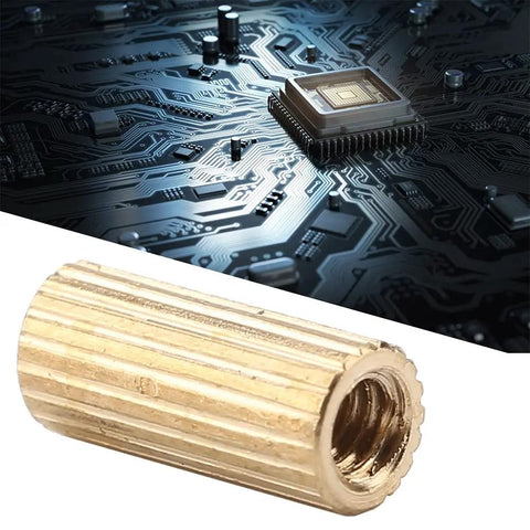 M2 Brass Female Spacers Kit 100 Pieces M2x7 Camera and PCB Spacers for PC Builds and Motherboards Durable Brass Standoffs for Precise Mounting and Spacing In Various Projects. Brass female spacer for PCB and motherboard mounting