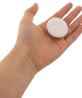 White Silicone Bathtub Jet Hole Plug 5pcs for 30-31mm Holes, round plug held in hand for size reference.
