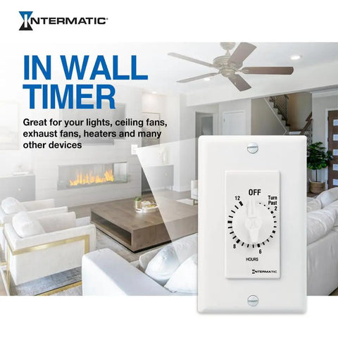 12 Hour Mechanical Timer For Lights And Appliances White No Power Needed Easy Install Energy Saving Control For Home Or Office