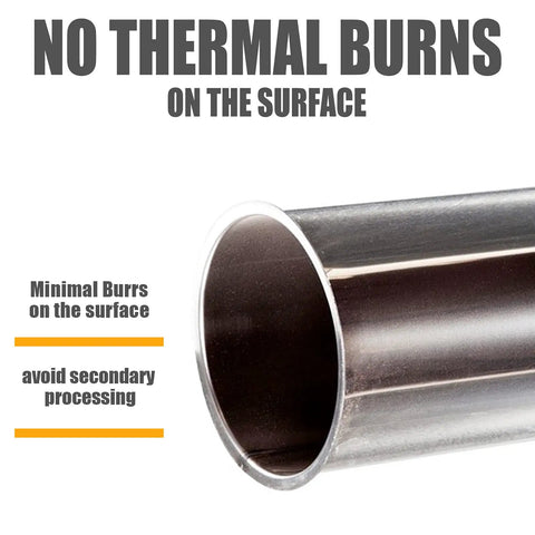 Cut metal tube with smooth edges, showcasing clean cut by Ultra Thin 0.04 Inch Cutting Discs 4.5 Inch Arbor Seven Eighths Inch For Metal.