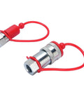 Kick Ass Hydraulic Quick Connect Coupler Set One Quarter Inch NPT ISO7241A Hardened Steel Built 4000 PSI High Pressure Rated With Dust Caps For Tight No Leaks Connections On Heavy Equipment Or Tractor Jobs Guaranteed Solid Performance.