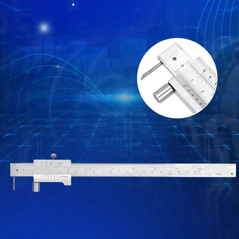 Rock Solid Precision Heavy Duty 200mm Vernier Scribing Caliper with stainless steel arms for precise measurements.