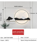 Minimalist Ring Wall Sconce With Hella Smooth Three Color Temperature Led Glow Fresh Corrosion Resistant Metal Body For Chill Living Rooms And Cozy Bedrooms Sleek Finish That Delivers Main Stage Ambiance Vibes, dimensioned design with mountain motif.